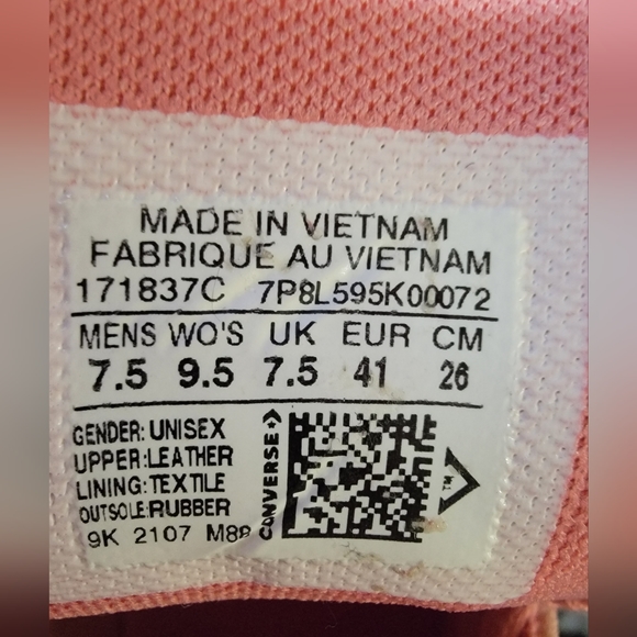 Converse Feng Chen Wang Size Men's 7.5, Women's 9.5 Unisex - Picture 7 of 15